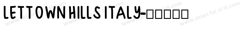 LETTOWN HILLS ITALY字体转换